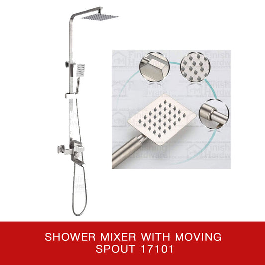 Exposed Rain Shower with Moving Spout Set 17101 SSS