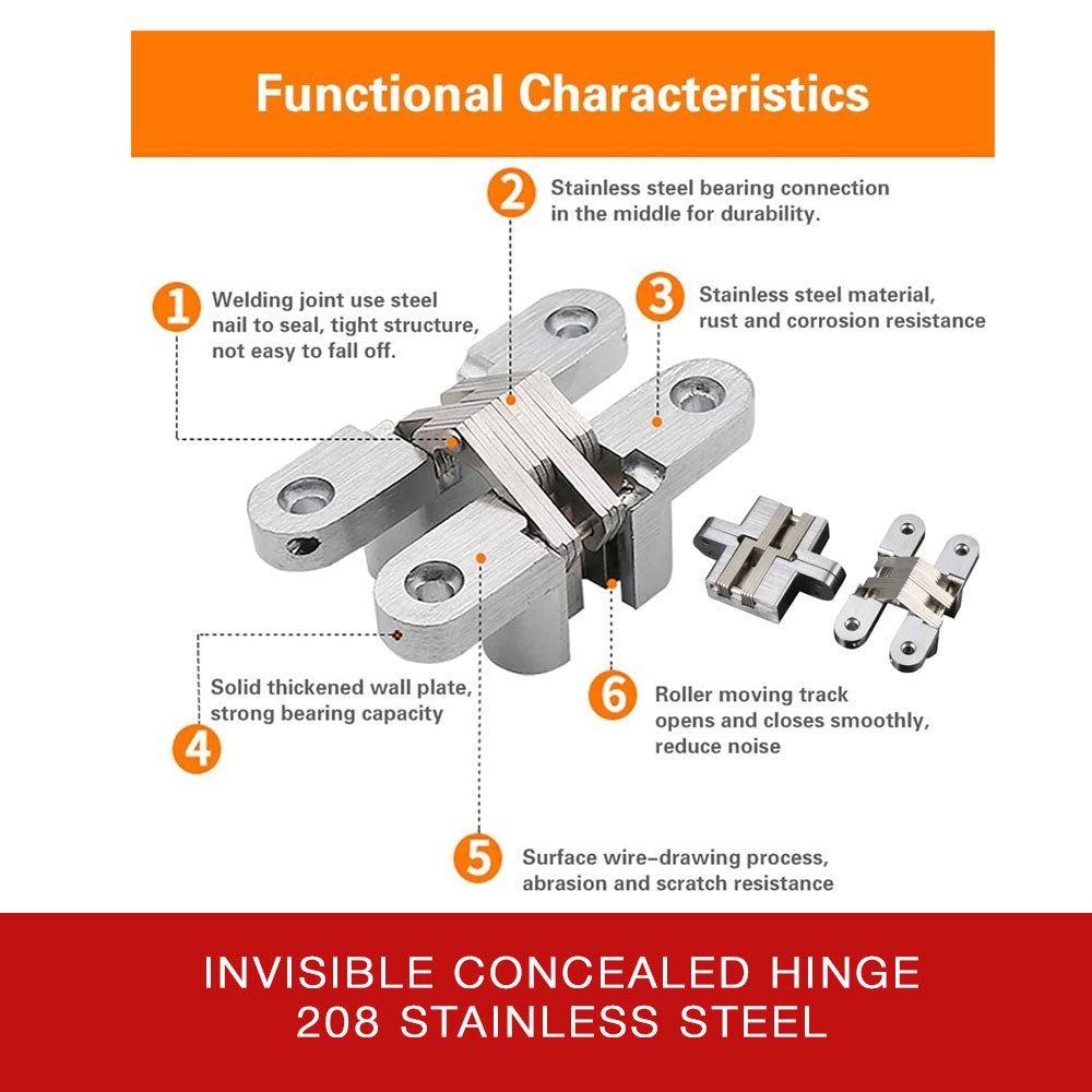 Invisible Concealed Hinge 208 SS