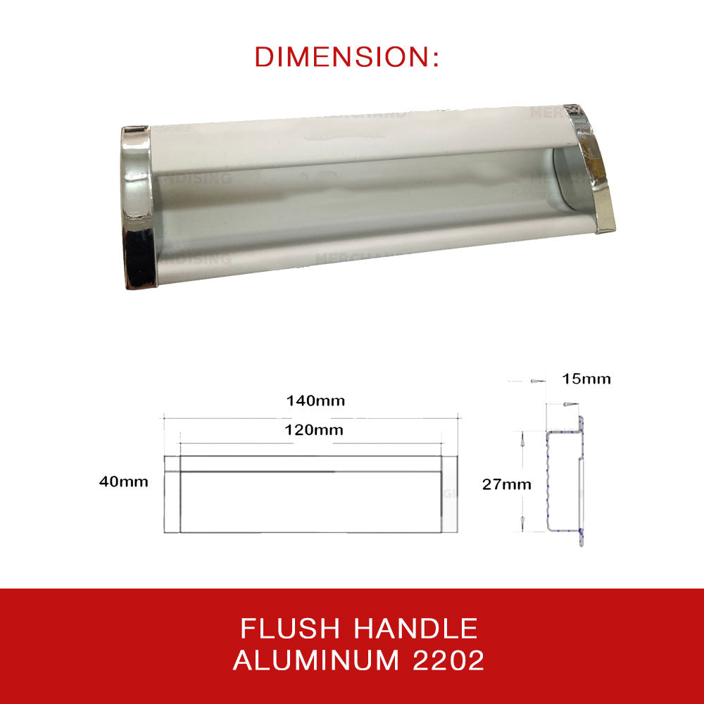 Flush Handle Aluminum 2202