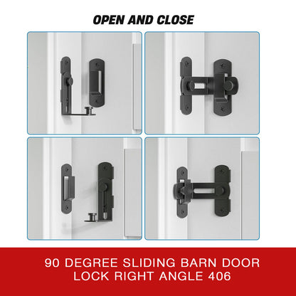 90 Degree Sliding Barn Door Lock Right Angle 406 MBK