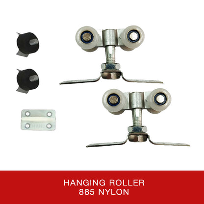 Aluminum G09 Door Track with 280D Nylon Rollers & 3 pcs Wall Bracket