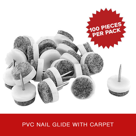 PVC Nail Glide with Carpet (100pcs/pack)