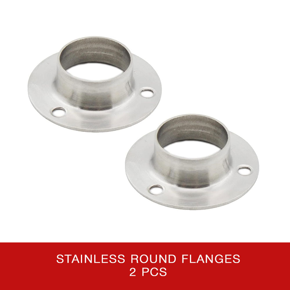 Stainless Round Flanges (2pcs)