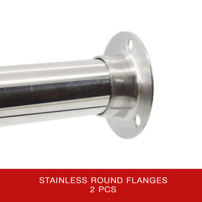 Stainless Round Flanges (2pcs)