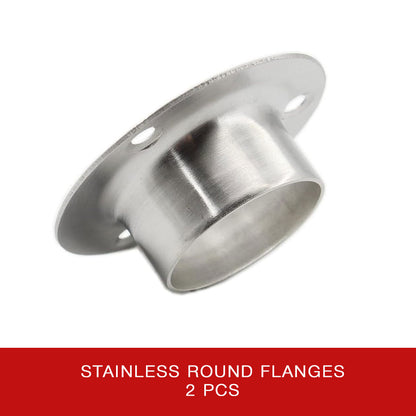 Stainless Round Flanges (2pcs)